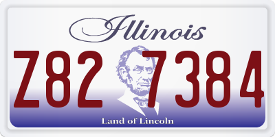IL license plate Z827384