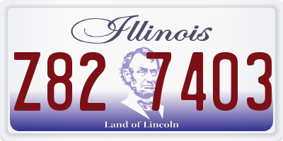 IL license plate Z827403