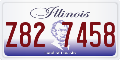 IL license plate Z827458