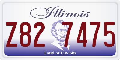 IL license plate Z827475