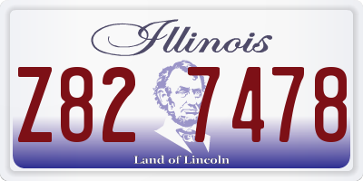 IL license plate Z827478