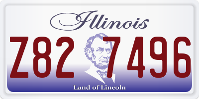 IL license plate Z827496
