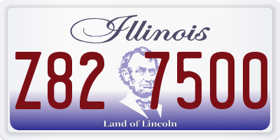 IL license plate Z827500