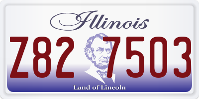 IL license plate Z827503