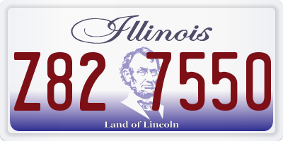 IL license plate Z827550