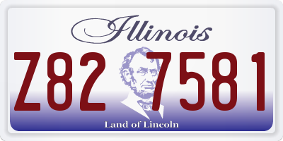 IL license plate Z827581