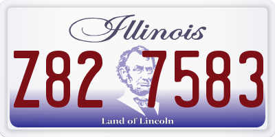 IL license plate Z827583