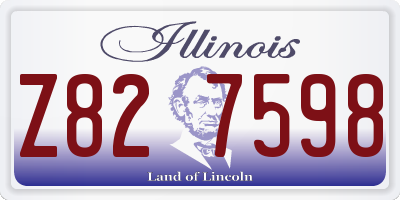 IL license plate Z827598