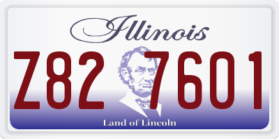 IL license plate Z827601