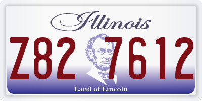 IL license plate Z827612