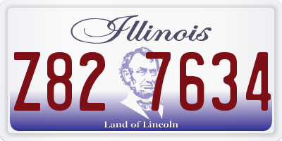 IL license plate Z827634
