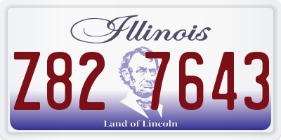 IL license plate Z827643