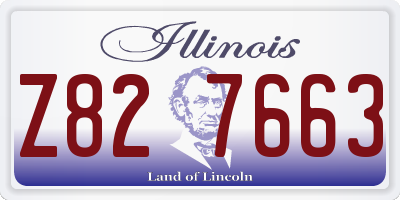 IL license plate Z827663