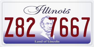 IL license plate Z827667