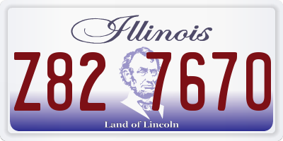IL license plate Z827670