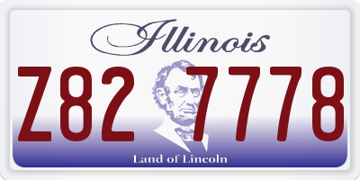 IL license plate Z827778
