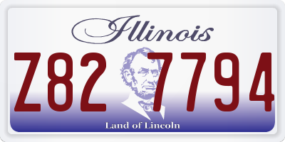 IL license plate Z827794