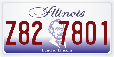 IL license plate Z827801