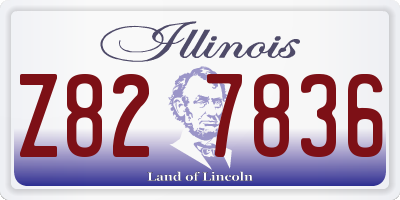 IL license plate Z827836