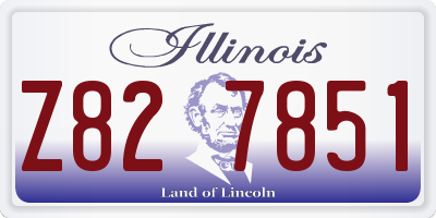 IL license plate Z827851
