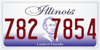 IL license plate Z827854