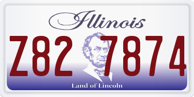 IL license plate Z827874