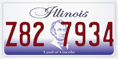 IL license plate Z827934