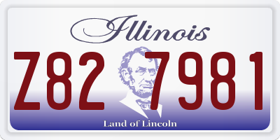 IL license plate Z827981