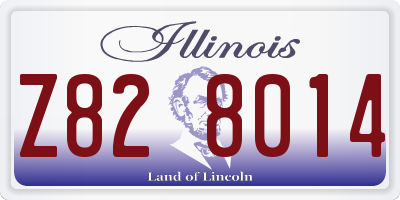 IL license plate Z828014
