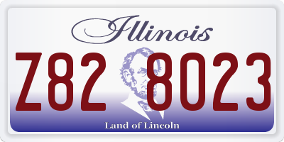 IL license plate Z828023