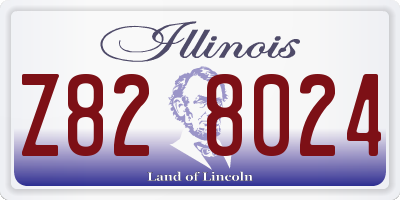 IL license plate Z828024
