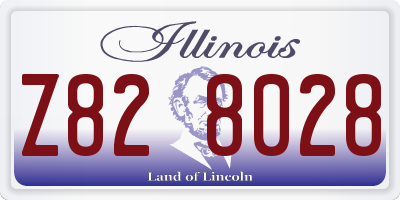 IL license plate Z828028