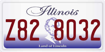 IL license plate Z828032