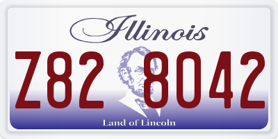 IL license plate Z828042