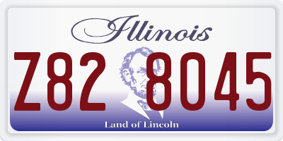 IL license plate Z828045