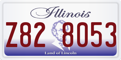 IL license plate Z828053