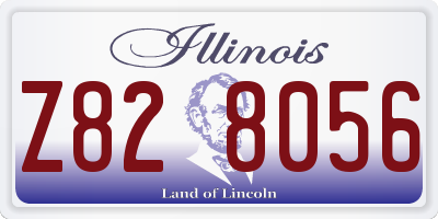 IL license plate Z828056