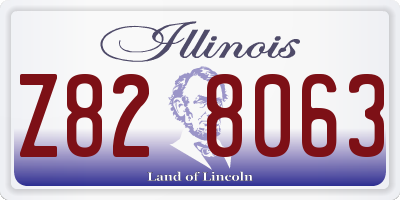 IL license plate Z828063