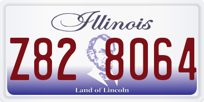 IL license plate Z828064