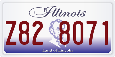 IL license plate Z828071