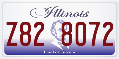 IL license plate Z828072