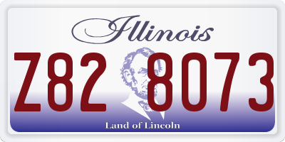 IL license plate Z828073