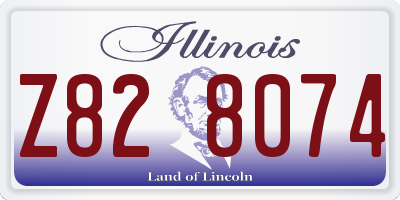 IL license plate Z828074
