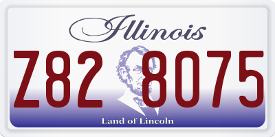 IL license plate Z828075