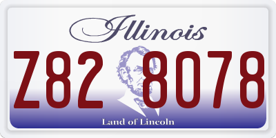 IL license plate Z828078