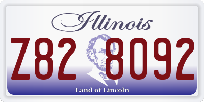 IL license plate Z828092