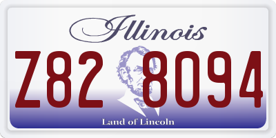 IL license plate Z828094