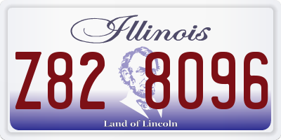 IL license plate Z828096