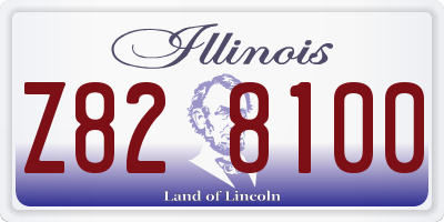IL license plate Z828100