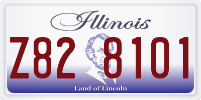 IL license plate Z828101